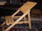 WOODEN DRAWING board with attached stool - easily put up....