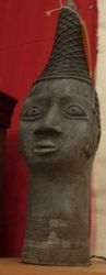 Bronze African Head Figure